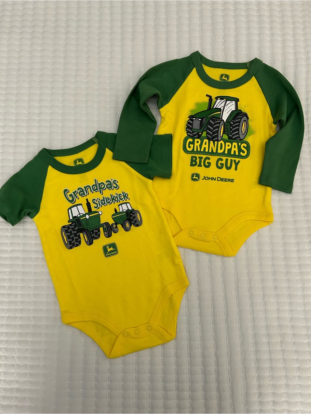 John Deere Yellow & Green Bodyshirt - Grandpa's Big Guy + Sidekick Bundle
